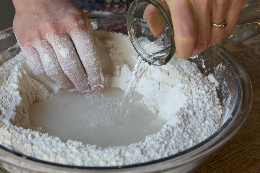Los ingredientes para la masa